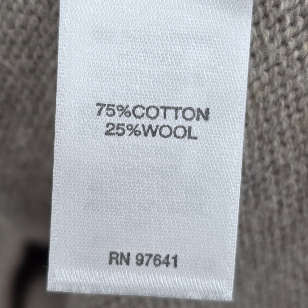 Pure Jill‎ Womens XS Petite Tan Cotton Wool Knit Sweater Long Sleeve Tie Hem Top - Picture 10 of 14